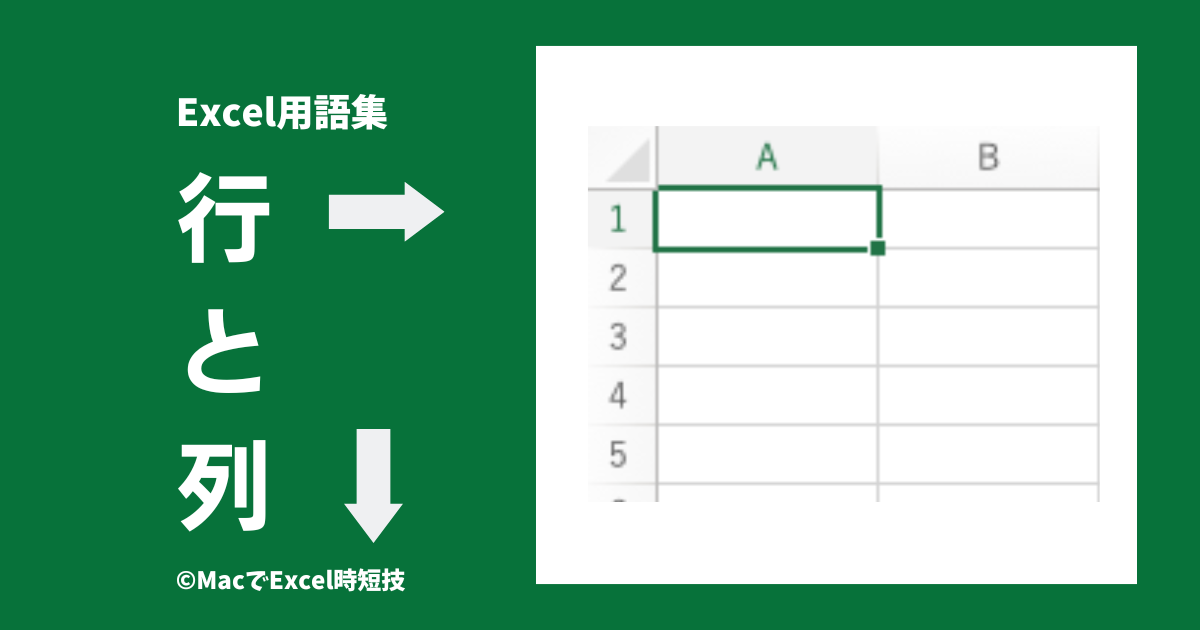 エクセルの行と列の覚え方